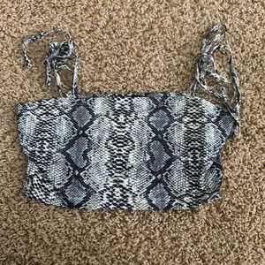 Zaful snake skin crop top